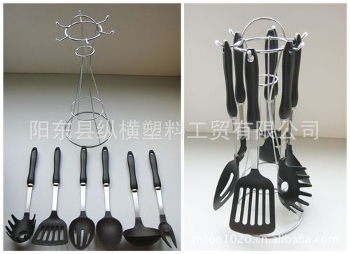 厂家供应 尼龙厨具套装/勺,铲,叉,捞篱,打蛋器,压薯器